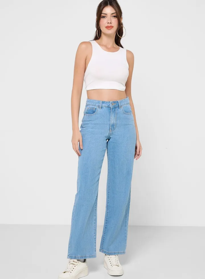 High Waist Boyfriend Jeans