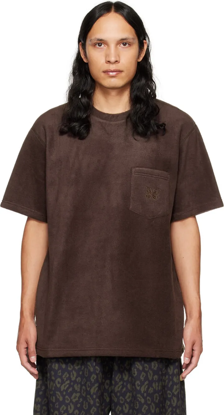 NEEDLES Brown Crewneck T-Shirt
