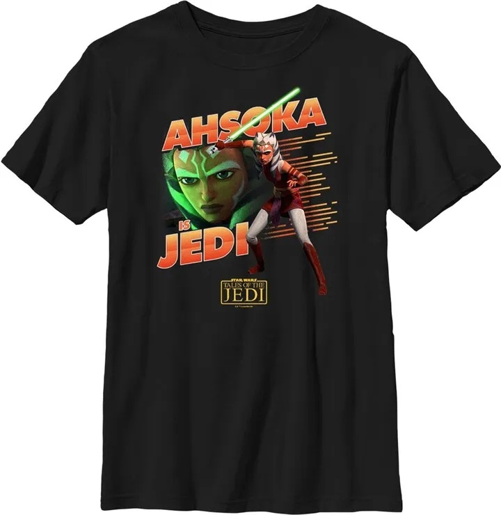 Boy's Star Wars: Tales of the Jedi Ahsoka is Jedi T-Shirt - Black - X Small
