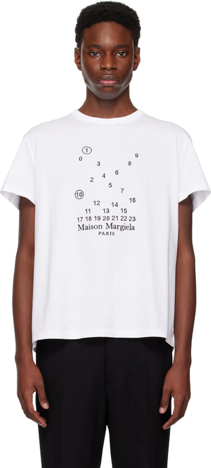 Maison Margiela White Embroidered T-Shirt