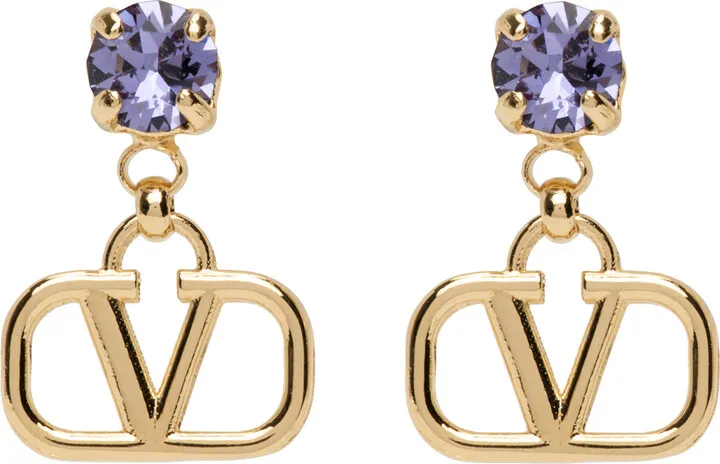 Valentino Garavani Gold VLogo Earrings