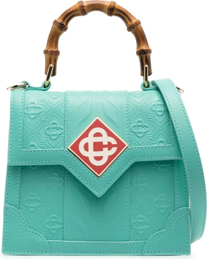 mini Jeanne logo-plaque leather bag