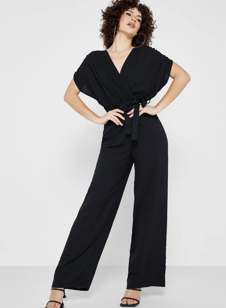 Belted Wide Leg Jumpsuit