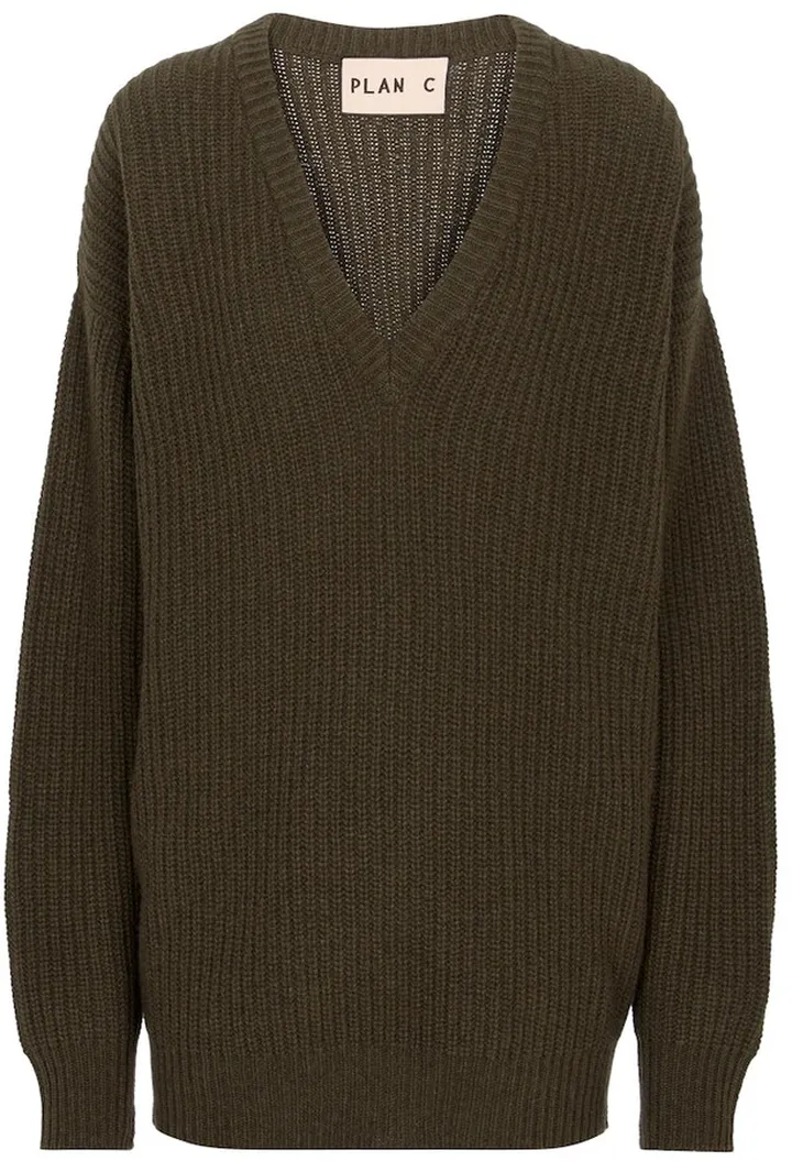 Cashmere and wool V-neck sweater