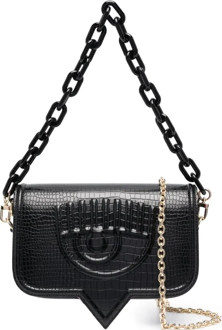 Eyelike chain shoulder bag