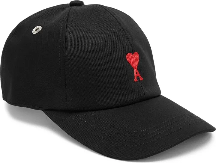 Ami Paris Logo-embroidered Cotton Cap