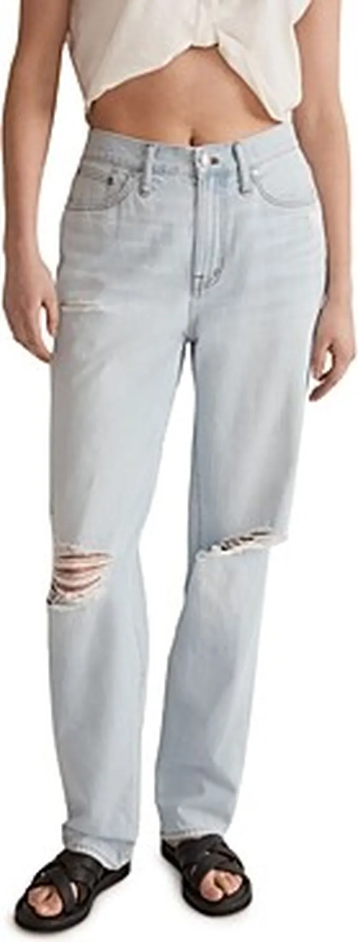 Madewell Slouchy High Rise Boyfriend Jeans in Wrightlane