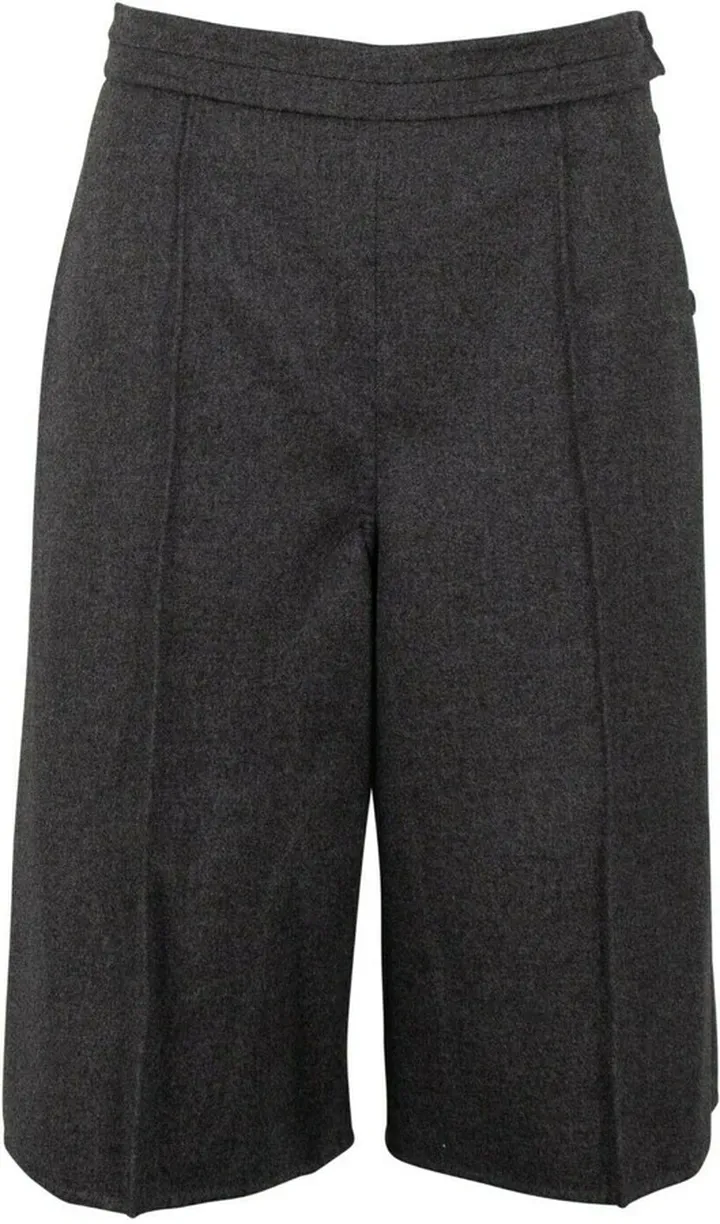 VALENTINO Women's Gray Wool Wide Leg Skort Shorts