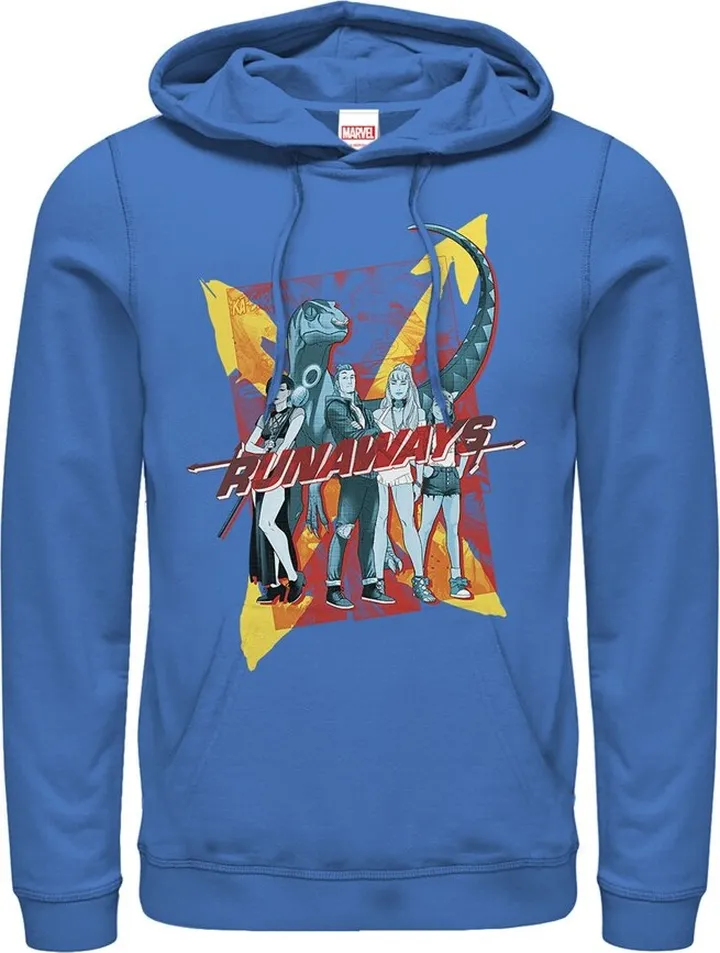 Men's Marvel Runaways Retro Team Pull Over Hoodie - Royal Blue - Small