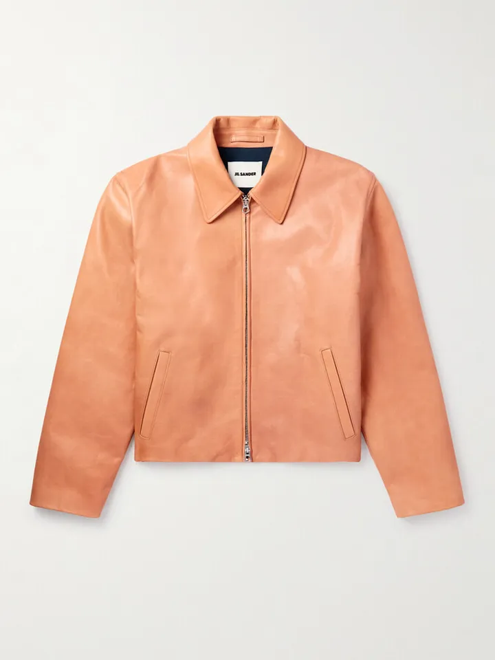 Leather Blouson Jacket