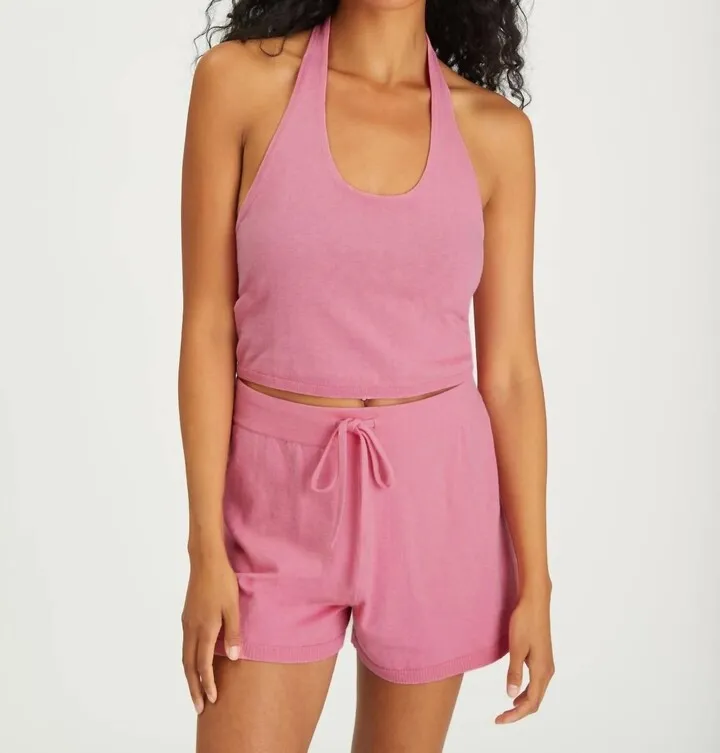 Essential Halter in Sugar Pink