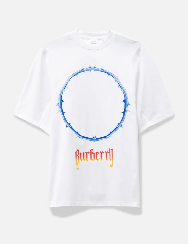 Thorn and Logo Print Cotton Oversized T-shirt