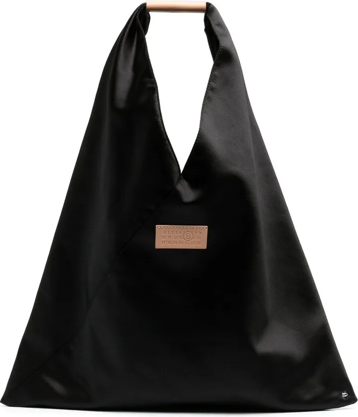 Black Japanese Satin Tote Bag