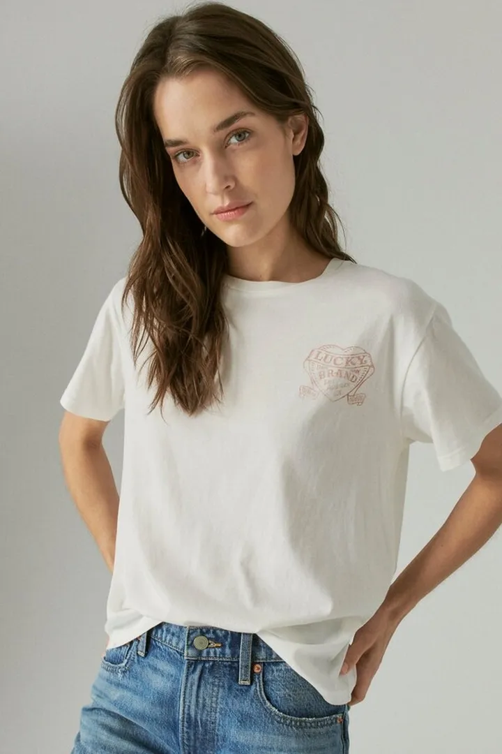 Lucky Hearts Boyfriend Tee