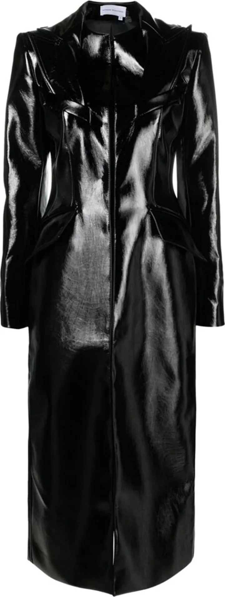 Black Faux Leather Coat