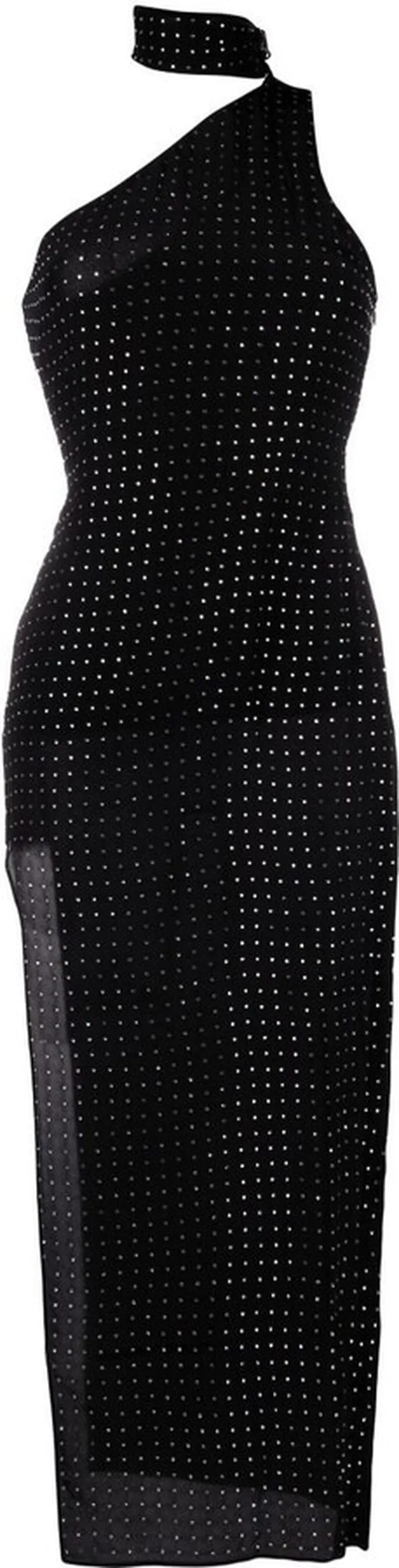 Black Graceland Crystal Midi Dress
