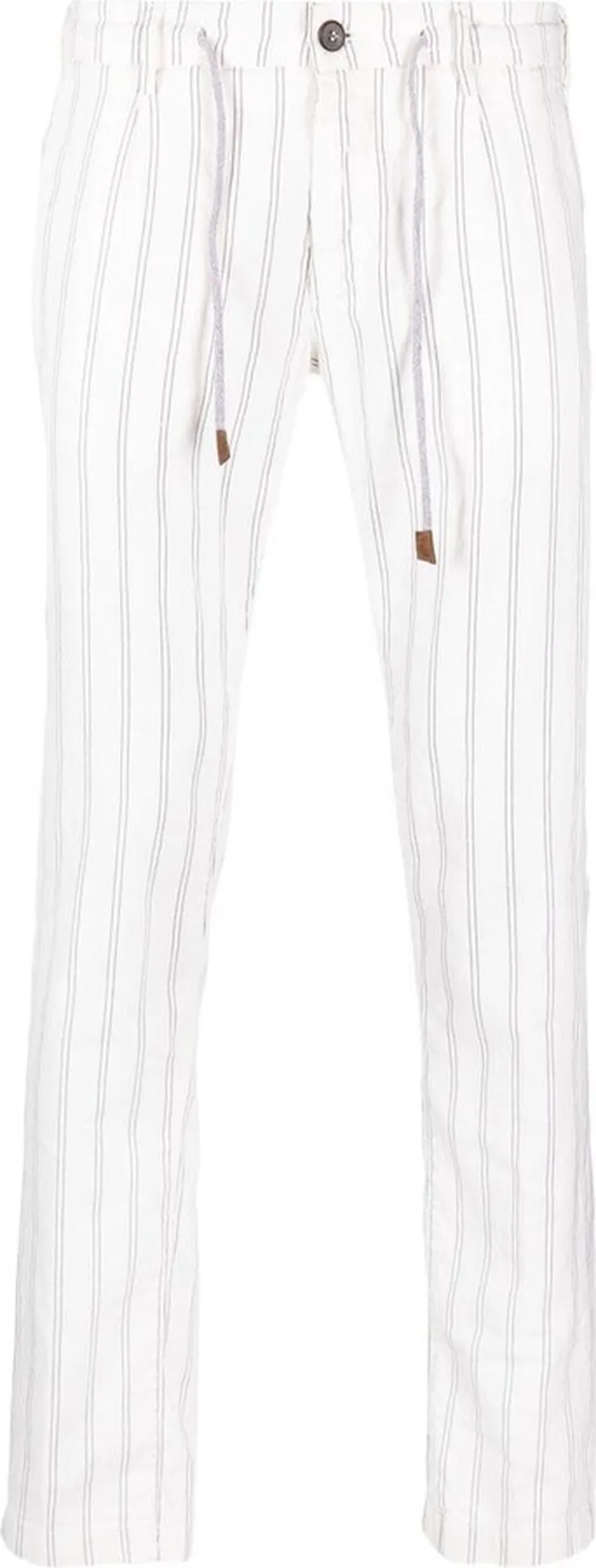 Striped Straight-Leg Trousers