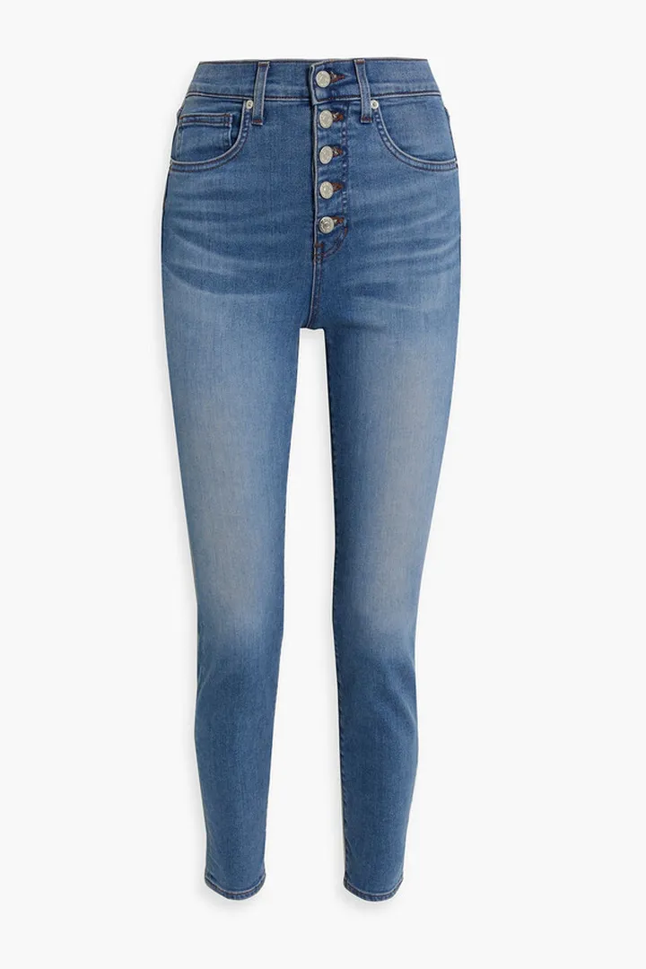 Maera faded high-rise skinny jeans