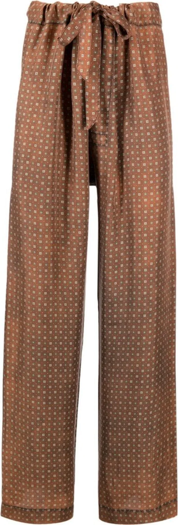 Wide-Leg Silk Trousers