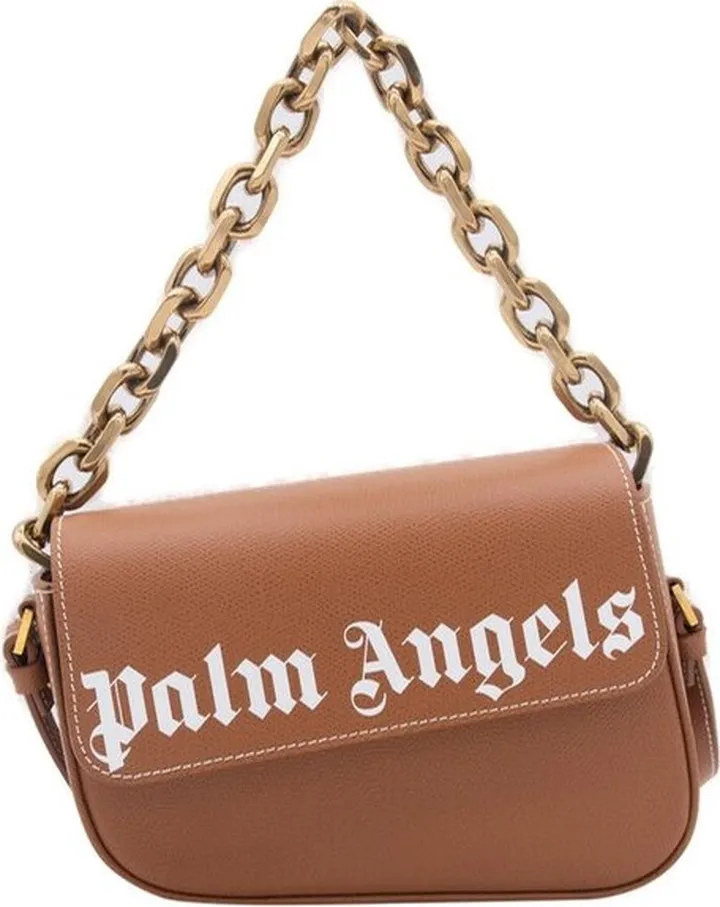 Palm Angels Crash Logo-Printed Chained Shoulder Bag