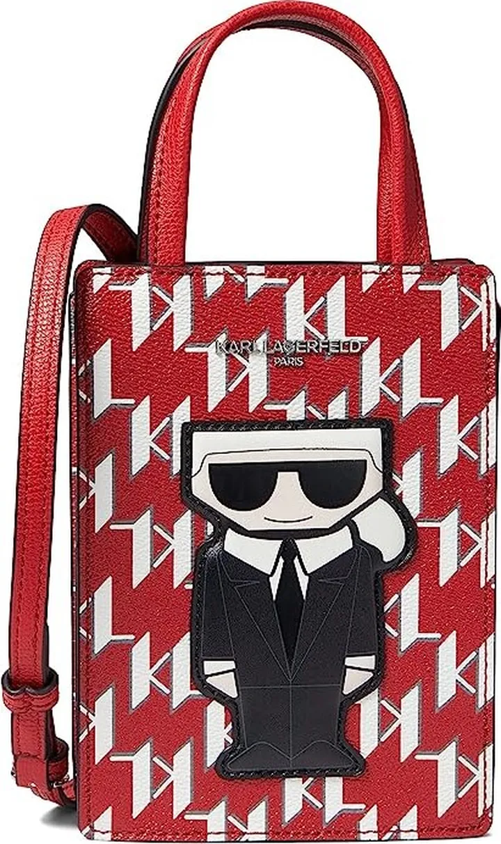 Karl Lagerfeld Paris Maybelle Crossbody (Crimson Combo) Handbags