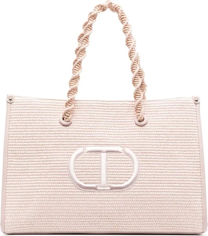 Large Embroidered-Logo Tote Bag