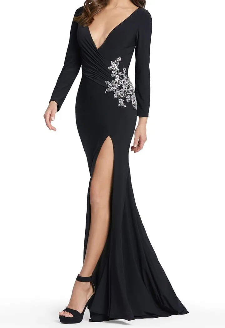 Long Sleeve Jersey Gown