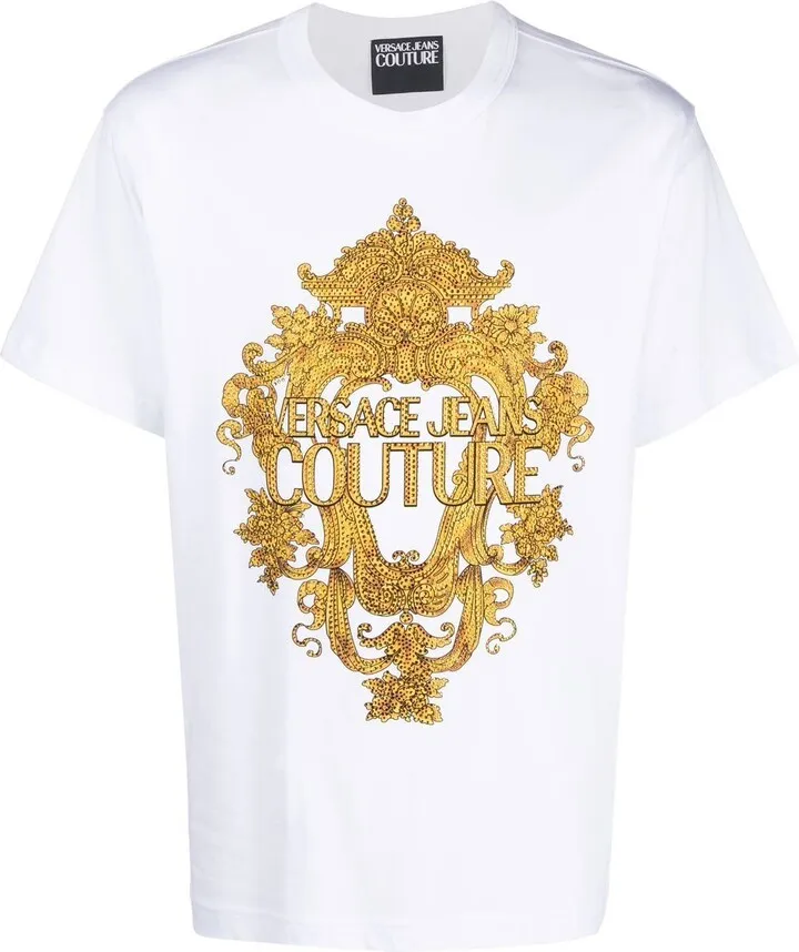 logo baroque print T-shirt