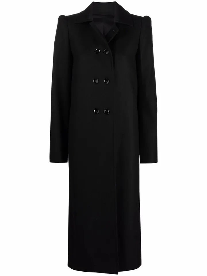 Double-Breasted Virgin Wool Coat