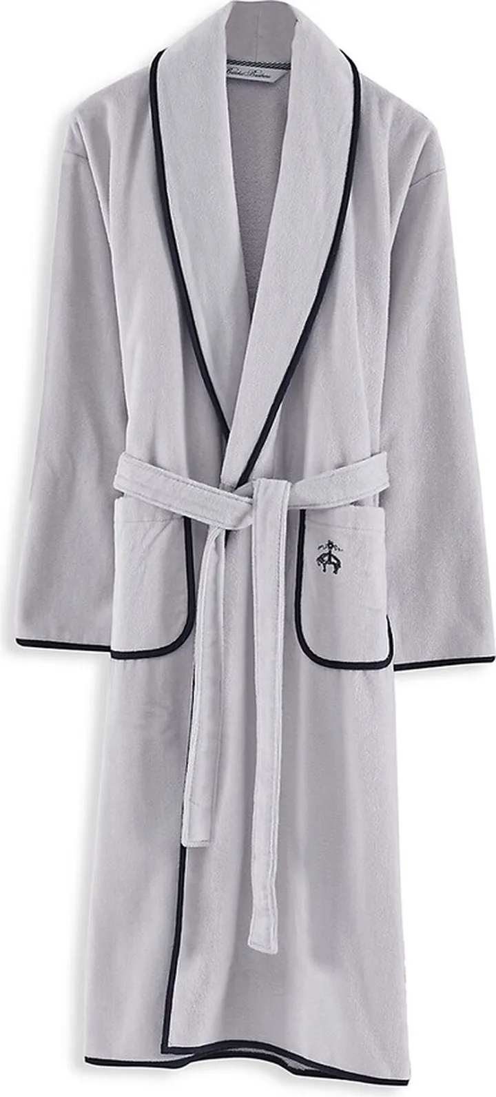 Contrast Frame Turkish Cotton Bathrobe
