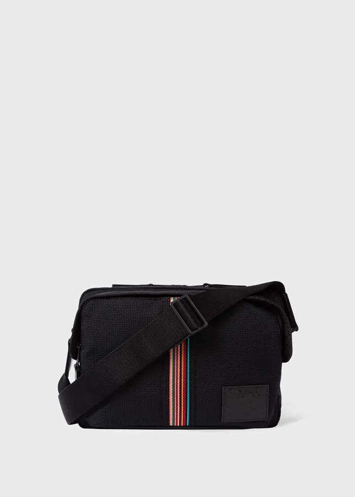Black 'Signature Stripe' Camera Bag