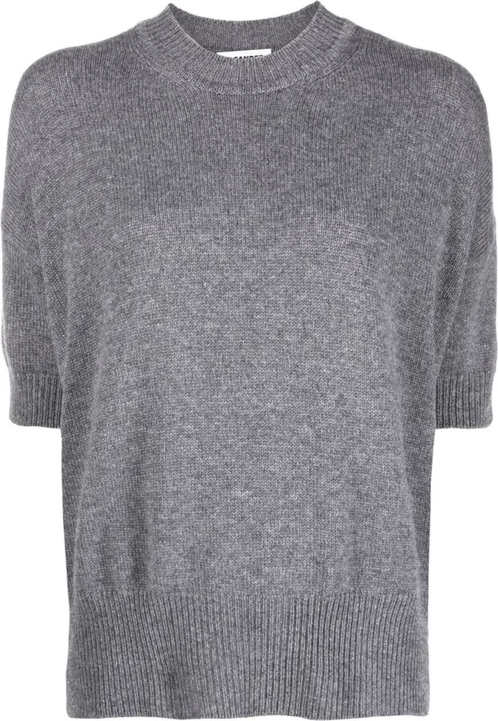 Short-Sleeve Cashmere Knit Top