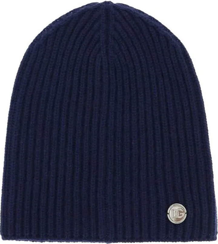 Dolce & Gabbana Logo-Plaque Knitted Beanie