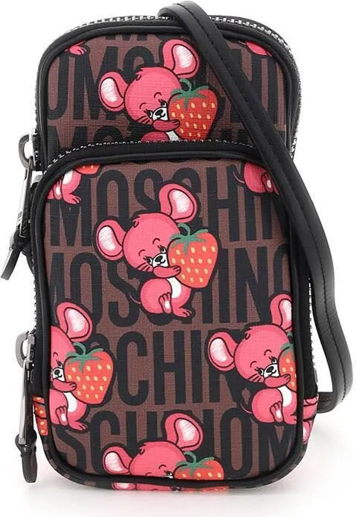 Moschino 'illustrated Animals' Crossbody Phone Holder