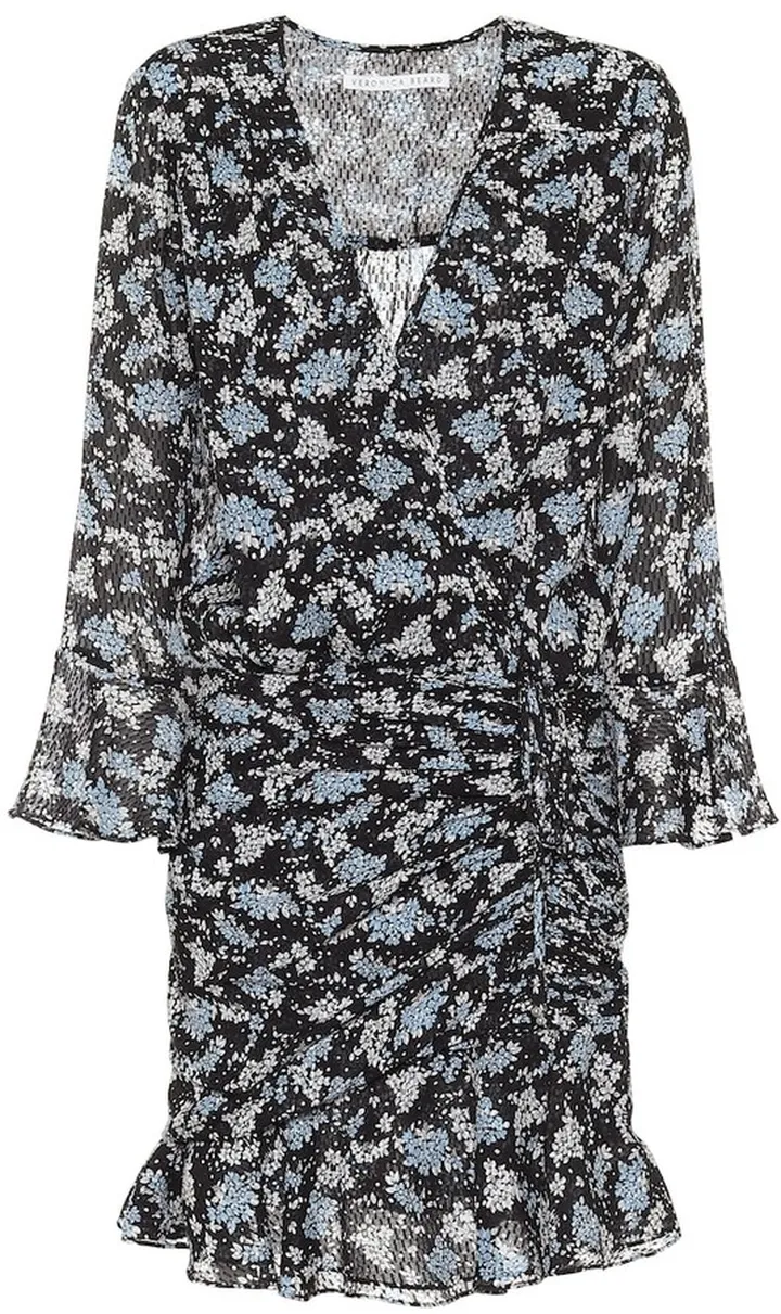 Sean floral jacquard silk minidress