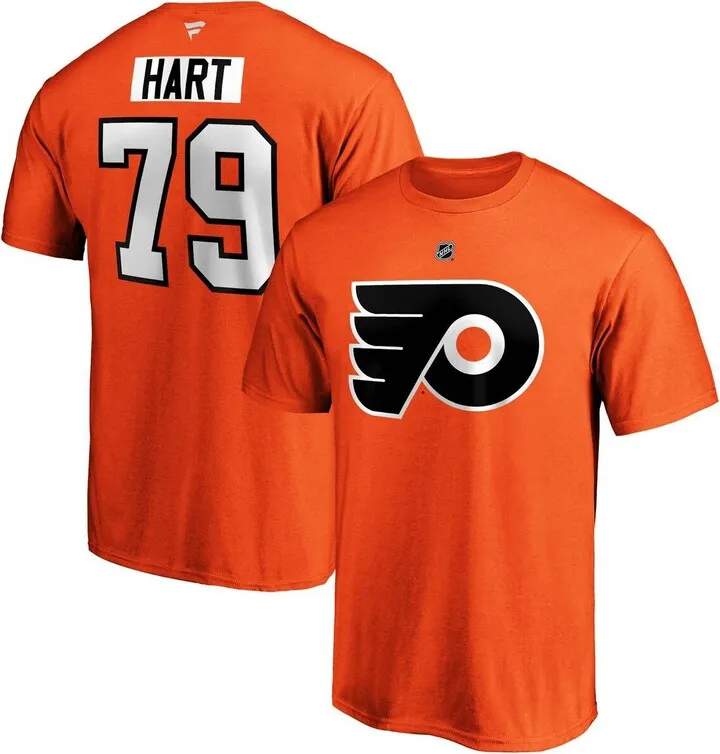Men's Fanatics Branded Carter Hart Orange Philadelphia Flyers Big and Tall Name & Number T-shirt