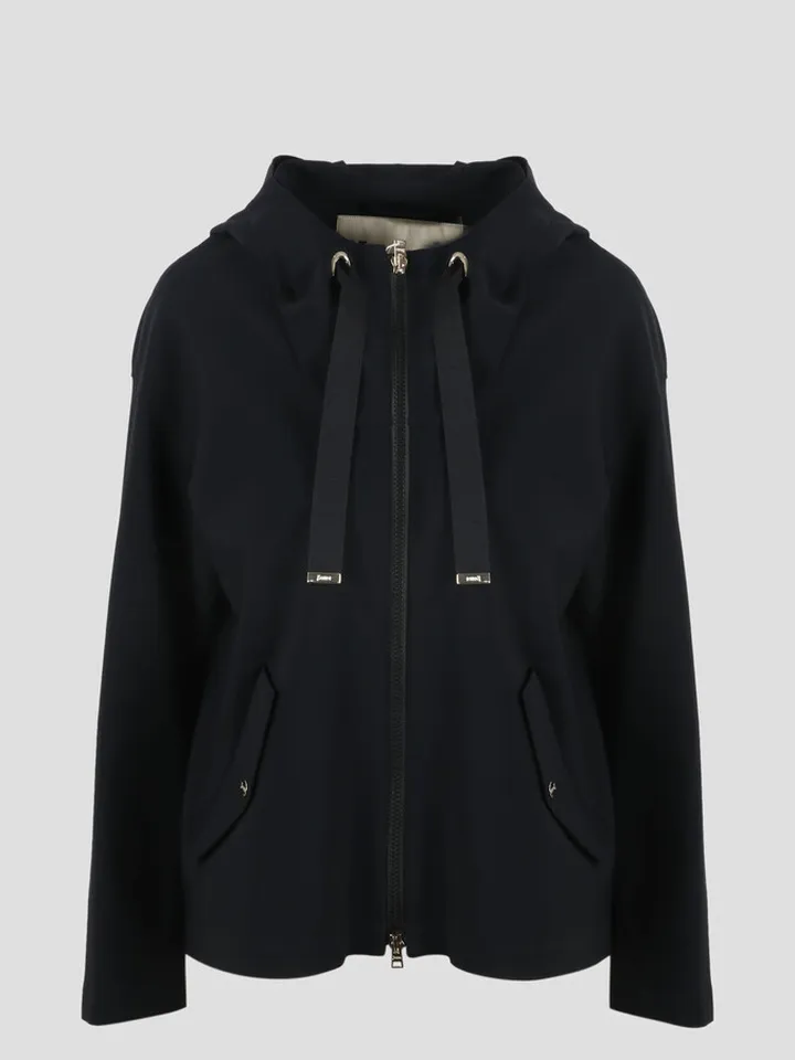 Herno stretch jersey cape.