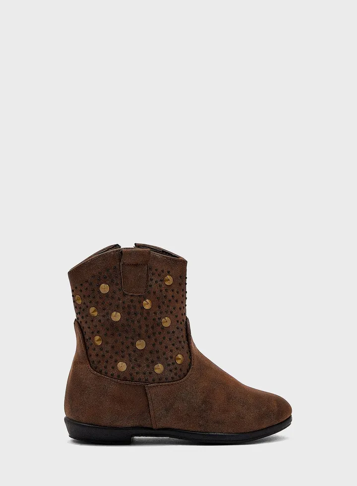 Studded Flat Boot
