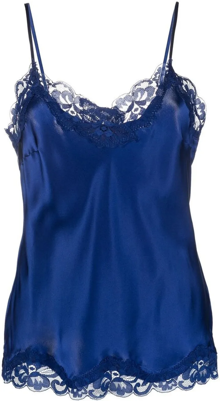 Lace-Trim Silk Camisole