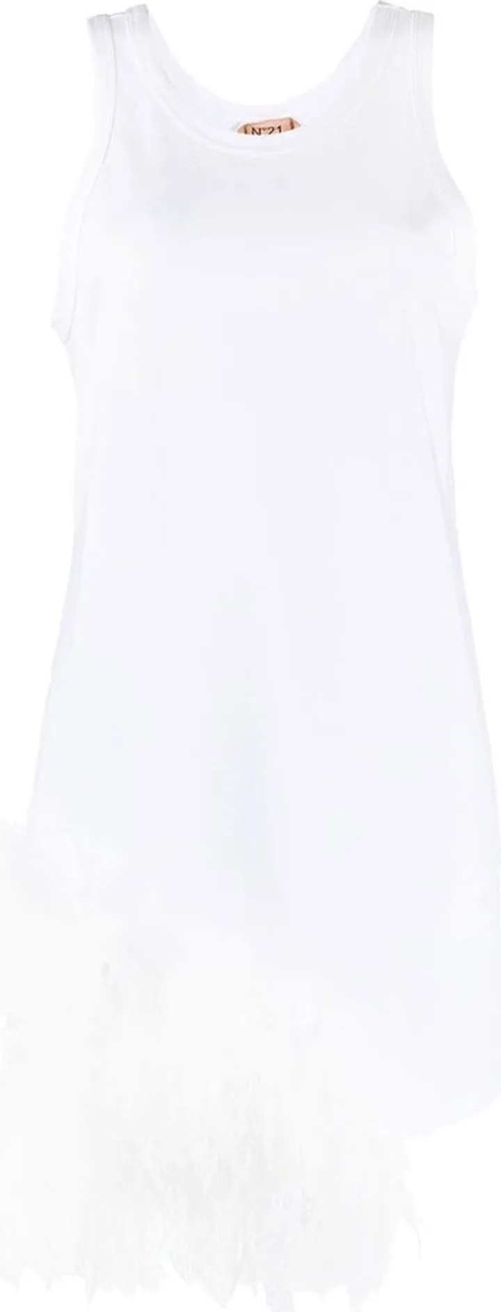 Feather-Detail Minidress