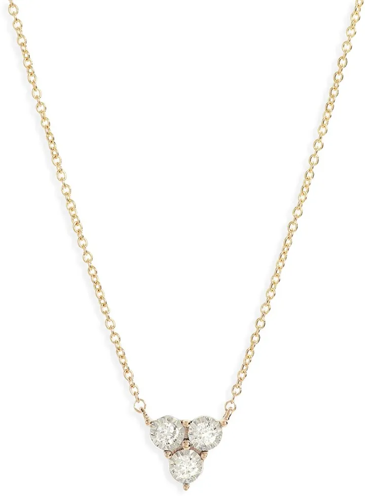 Ava Bea Trio Diamond Pendant Necklace