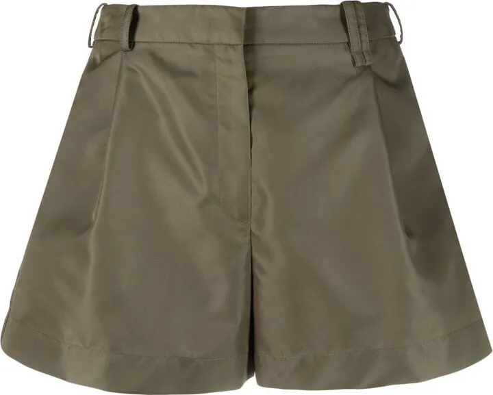 Side-Zip Satin Shorts