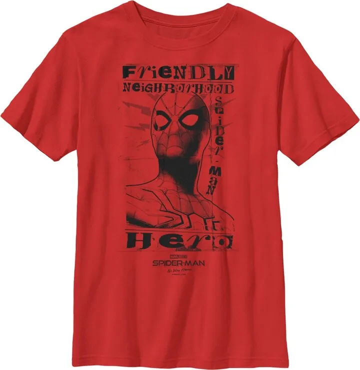 Boy's Marvel Spider-Man: No Way Home Friendly Neighborhood Hero T-Shirt - Red - X Small