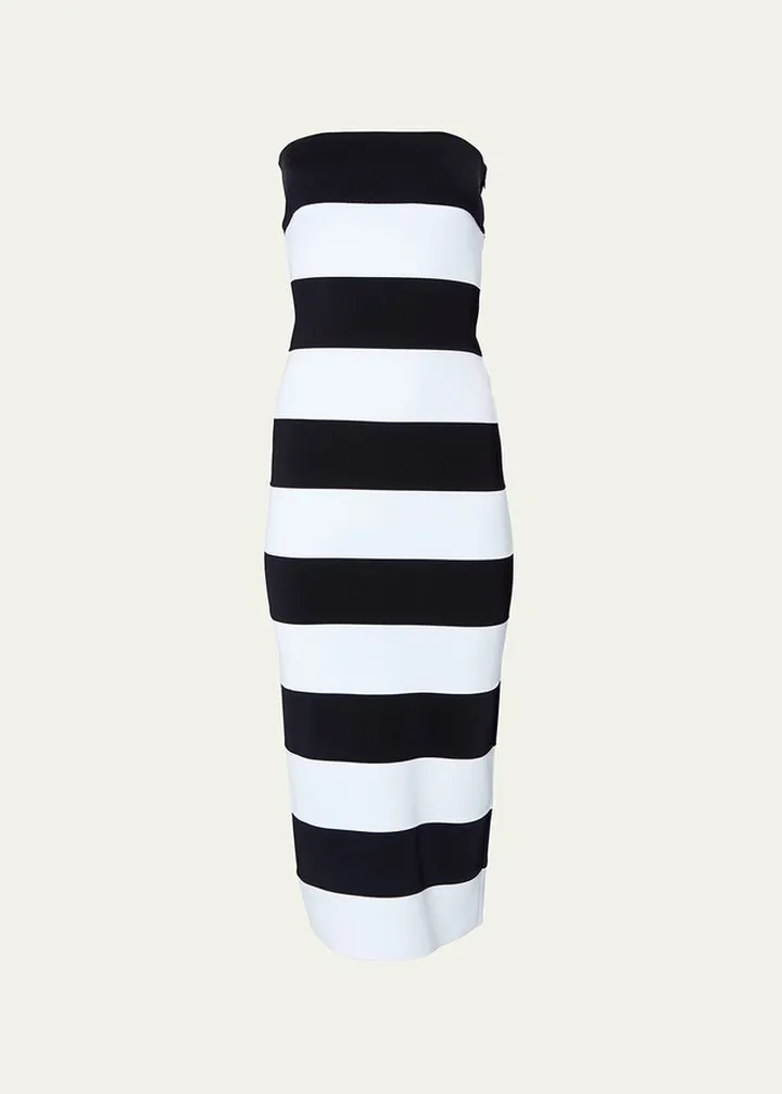 Strapless Banded Midi Dress