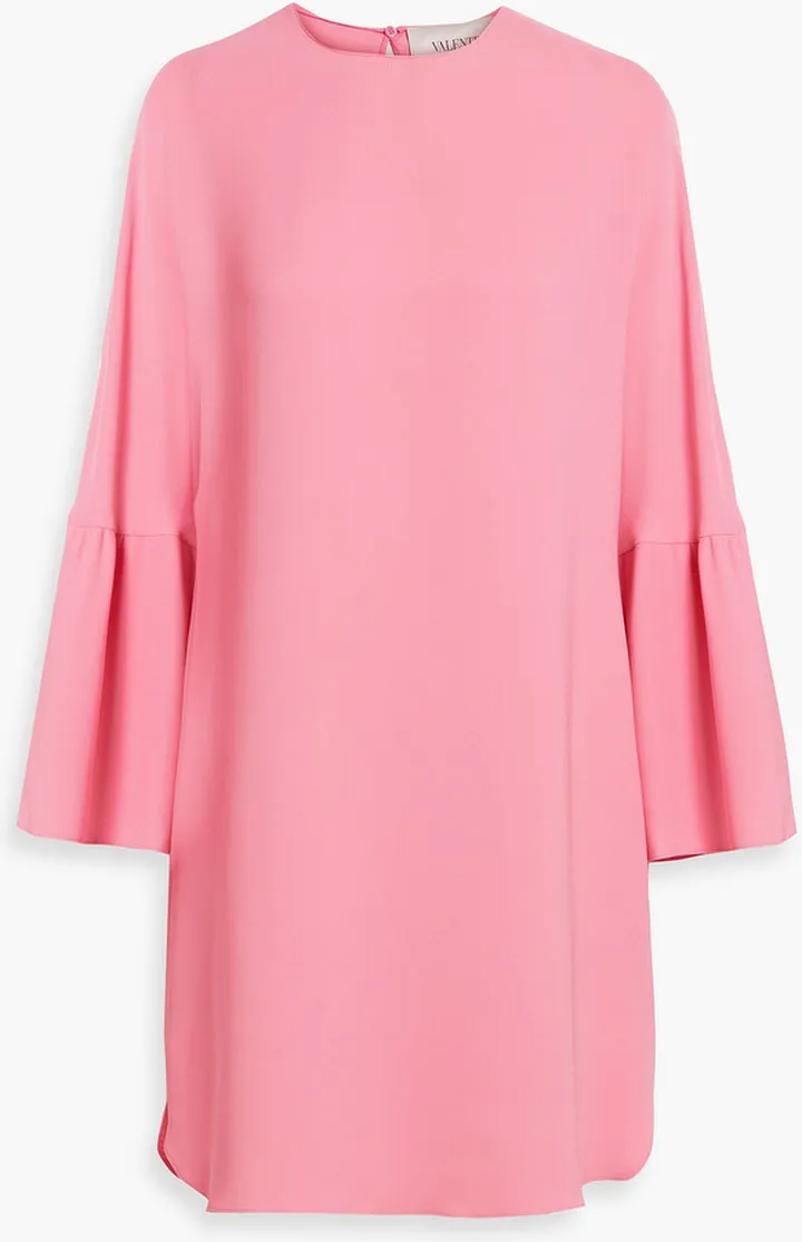 Silk-crepe mini dress