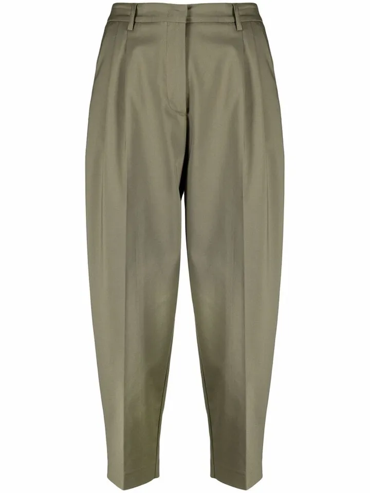 Pressed-Crease Cropped Trousers