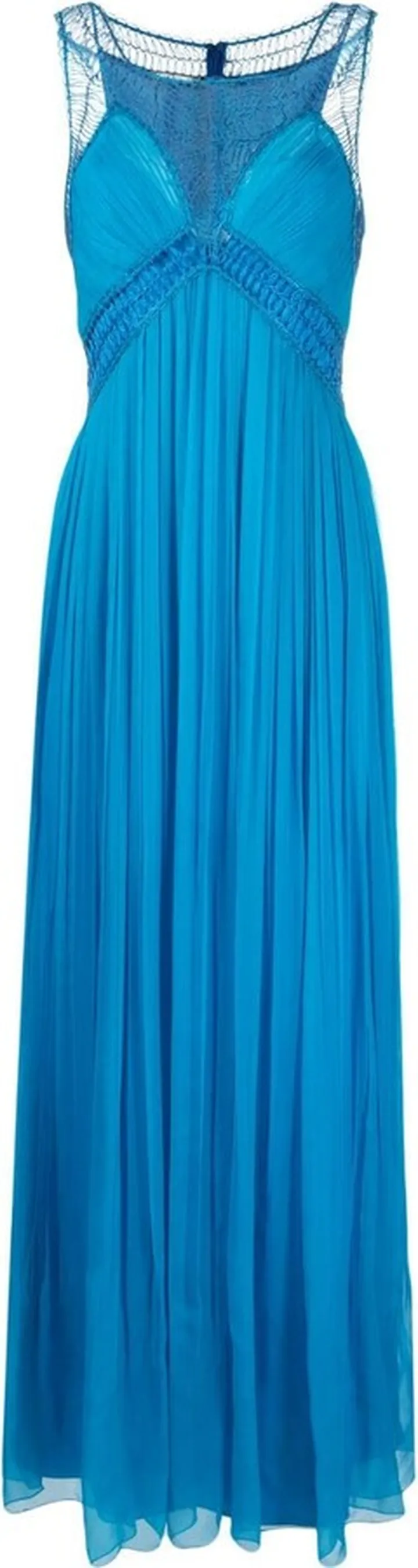 Cornely-embroidered silk maxi dress