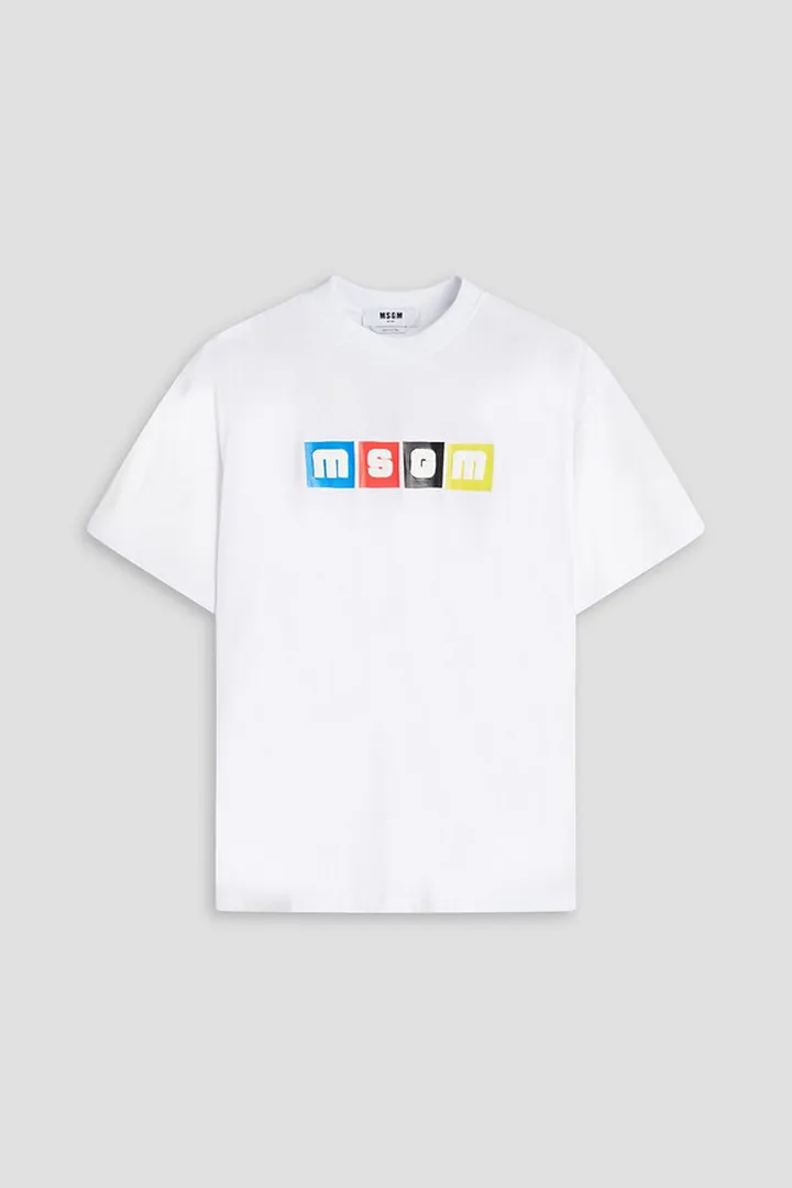 Printed cotton-jersey T-shirt
