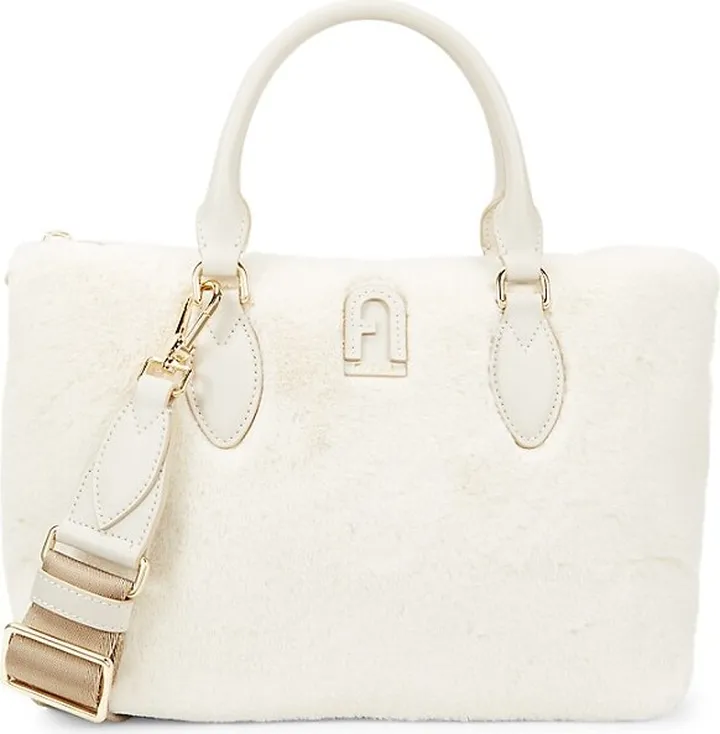 Calipso Faux Fur & Leather Tote