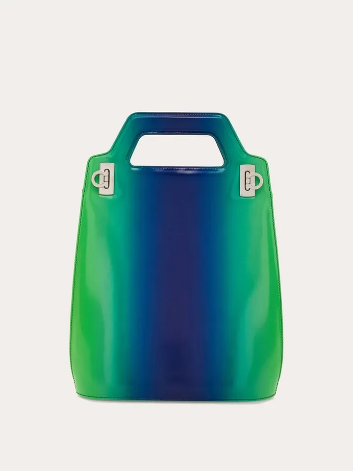 Ferragamo Women Wanda North-South top handle with nuanced detailing Green